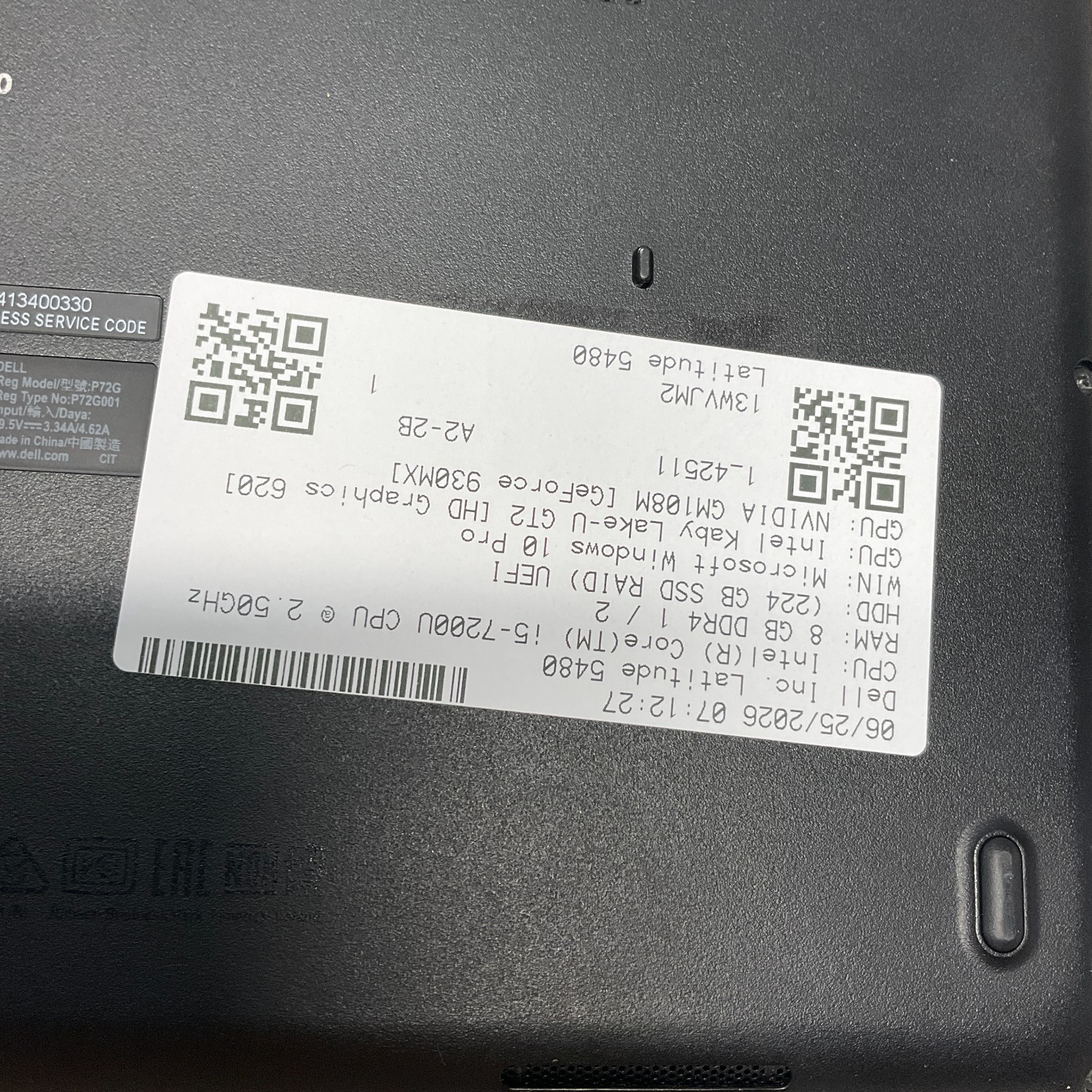Dell Latitude 5480 14″ Intel Core i5-7200U 2.50GHz 8GB 250GB SSD Windows 10 Pro