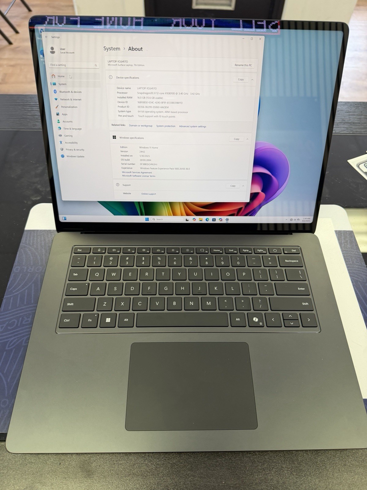 Microsoft Surface 7th Edition Snapdragon X 12-core 3.4gz 16gb 512 X1-85 Gpu E116