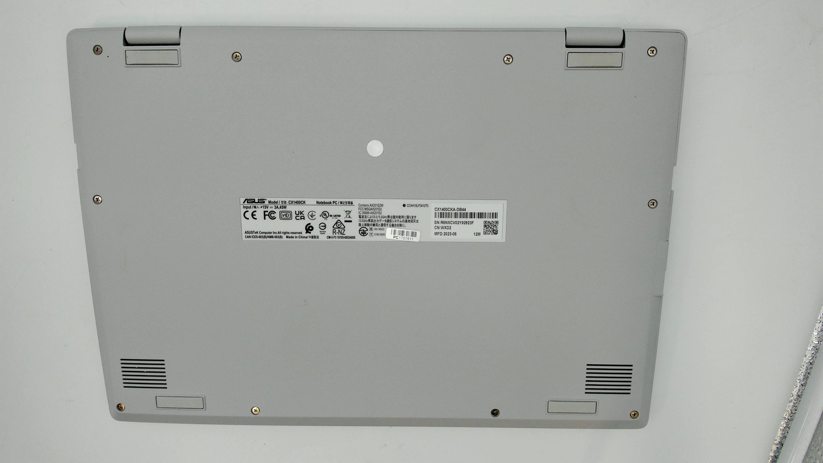 Asus Chromebook CX1 14″ Intel Celeron N4500 4GB 64GB CX1400CKA-DB44 PC1701511