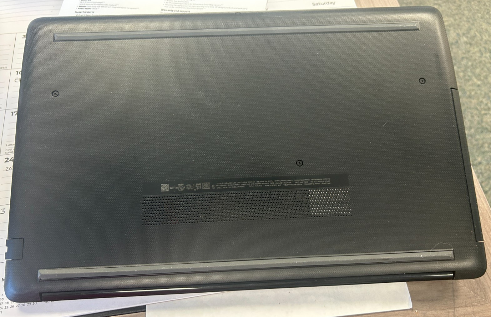 USED HP Laptop 15-db0011dx NO HARD DRIVE