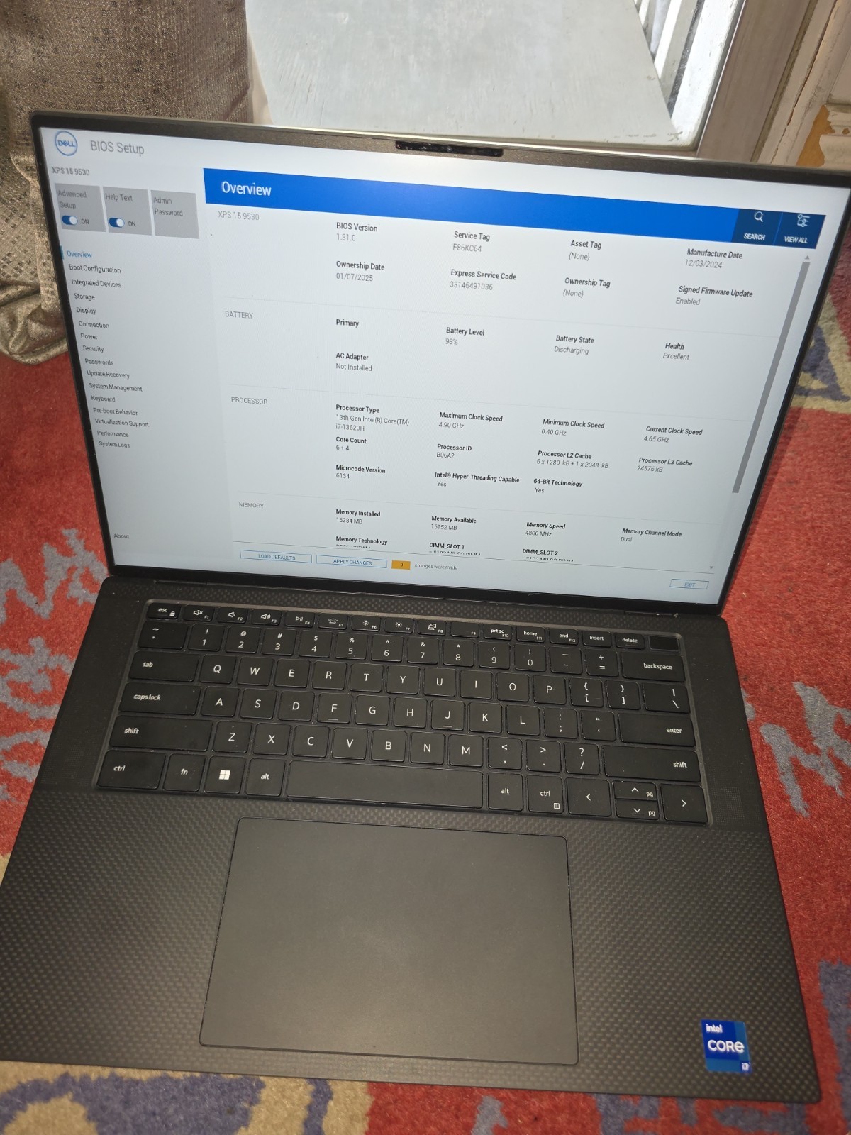 DELL XPS 15 9530 i7-13620H 16GB RAM 512GB SSD WIN11 HOME W/CHARGER DELL WARRANTY