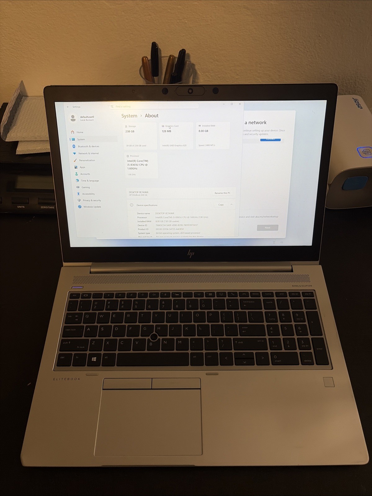 HP EliteBook 850 G6 | i5-8365U 1.60GHz | 8GB RAM | 250GB SSD