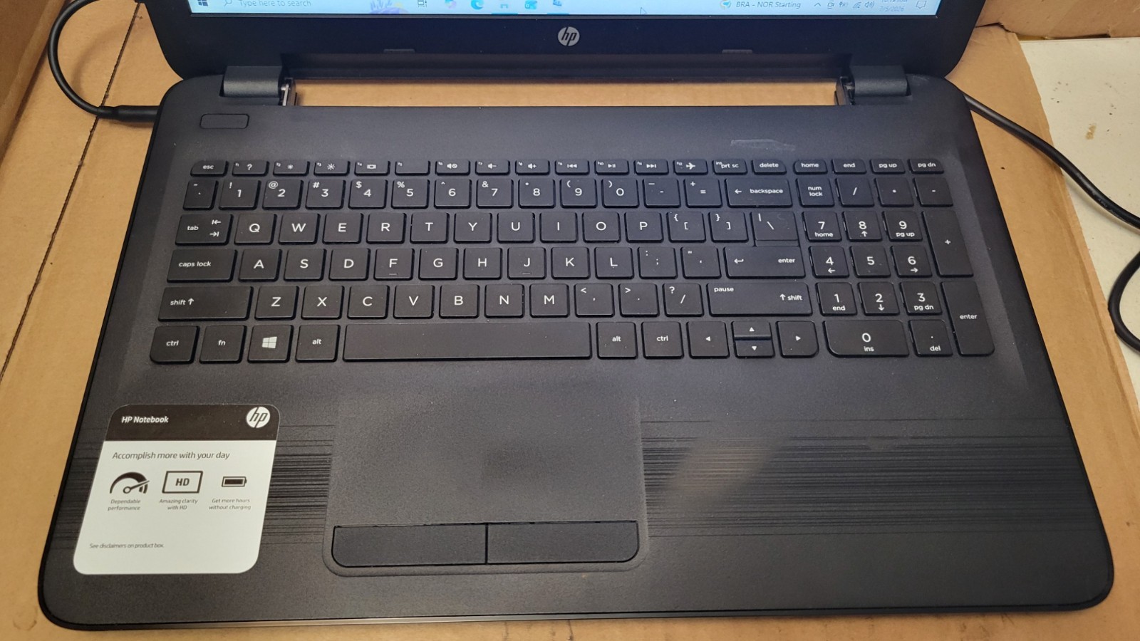 HP Notebook 15-ba009dx Laptop | AMD A6-7310 2GHz | 4GB RAM | 500GB HDD | Win10