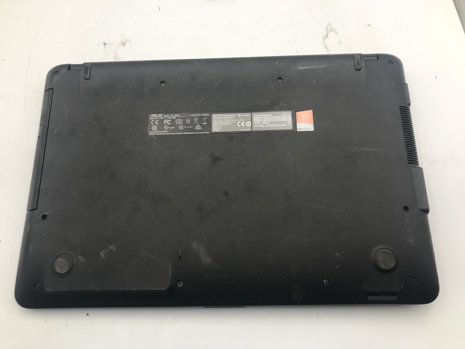 ASUS SONICMASTER X540S – BOOTS TO BIOS – INTEL PENTIUM N – 4GB RAM -READ DESC-BB