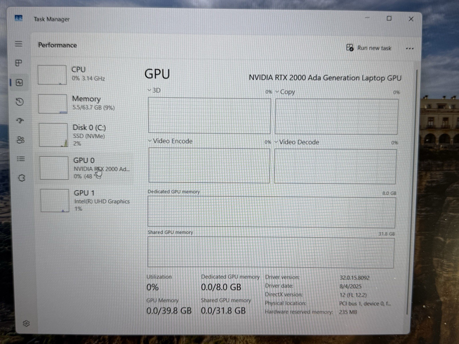 Dell Precision 7680 16″ i7-13850HX 64GB Ram 1TB SSD RTX 2000 Ada