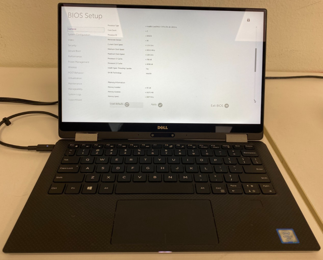 Dell XPS P71G 13″ i7-7Y75 @1.30GHz 16GB RAM NO SSD/OS PARTS