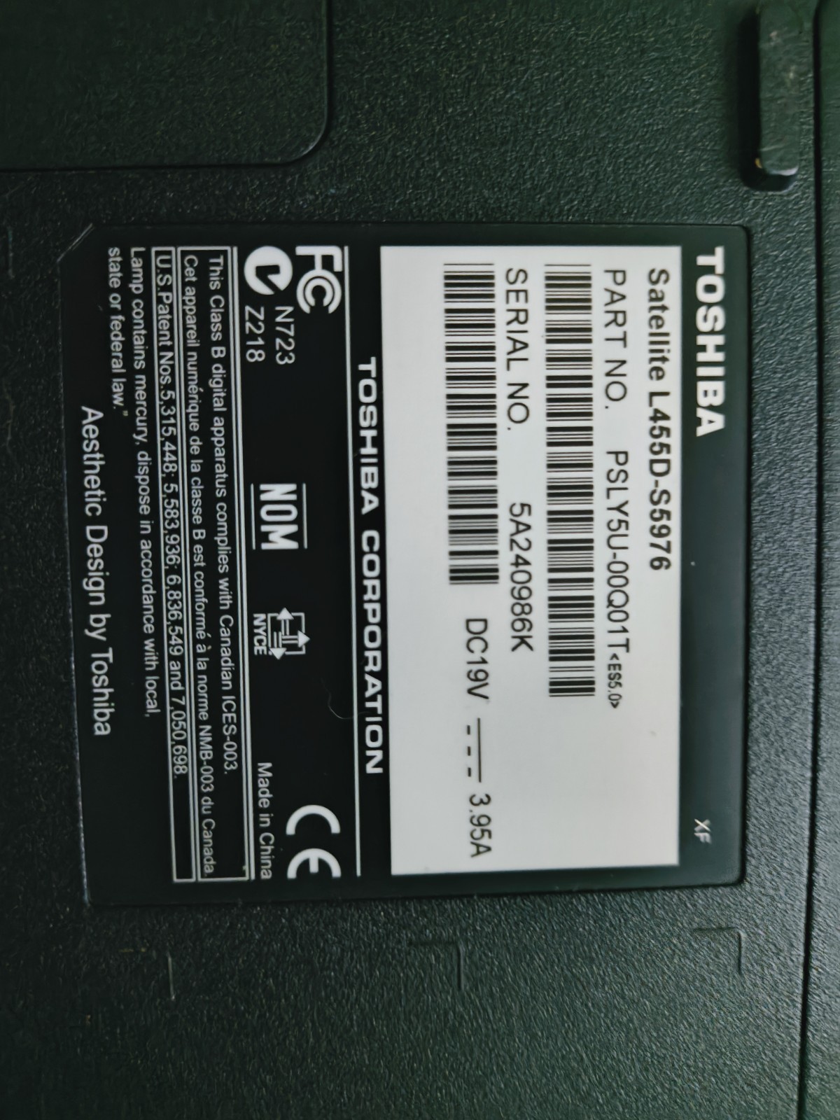 Toshiba Satellite L455D-S5976 15.6″ Laptop – Fully Functional