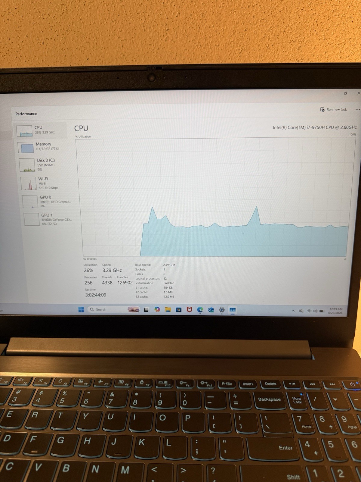 Lenovo IdeaPad L340 Gaming 15.6in i7-9750H 8GB 238GB SSD GTX 1650 Win 11