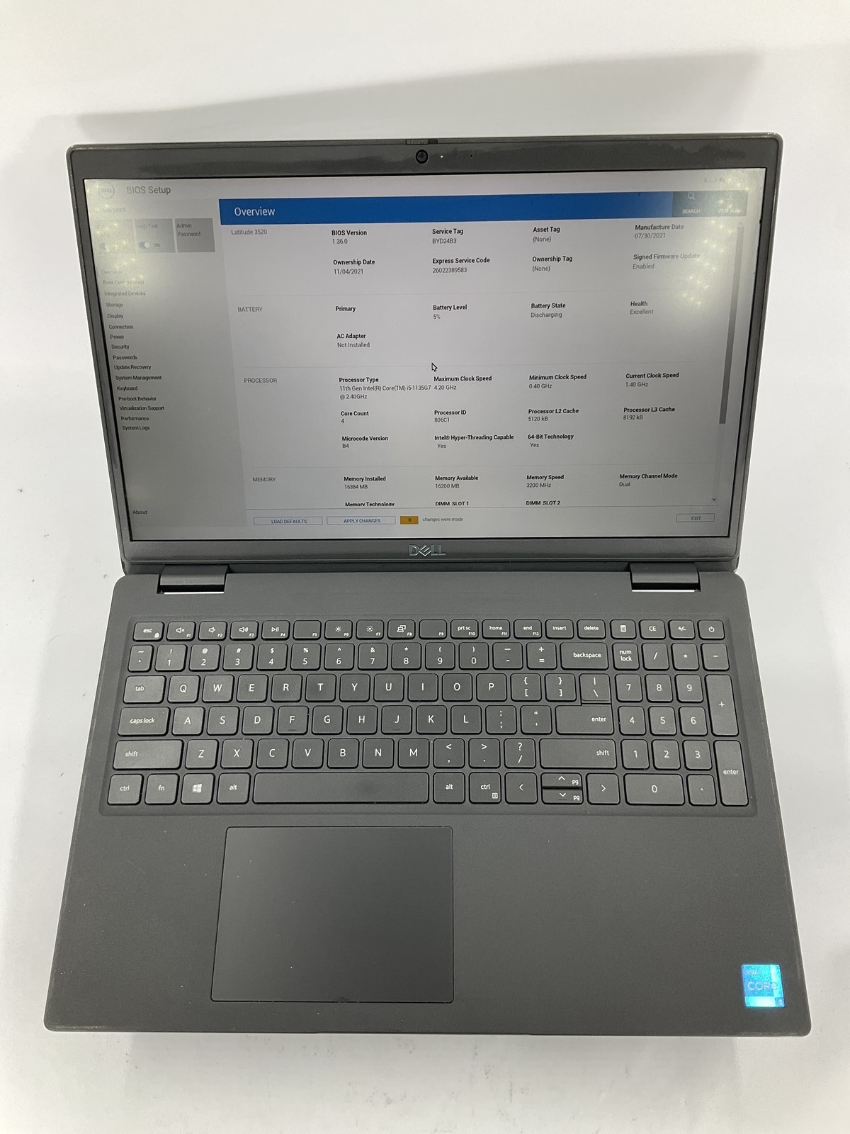 Dell Latitude 3520 15.6″ Core i5-1135G7 256GB 16GB B Win 11 Pro