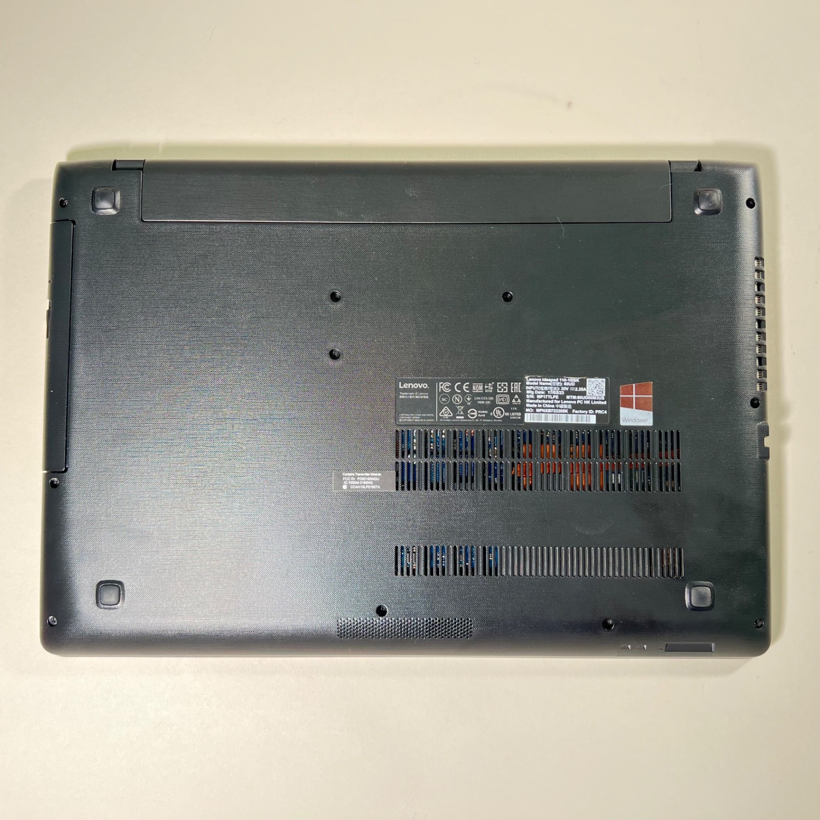 Lenovo Ideapad 110-15ISK Laptop Intel i3-6100U 6GB Ram 1TB HDD Win10 w/Charger