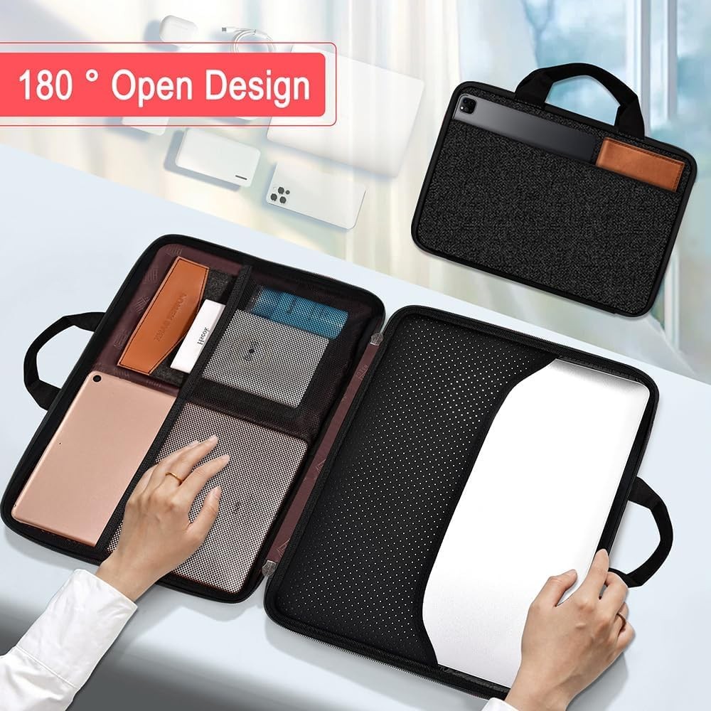 Laptop Case 13.3-14 inch Sleeve, Water-Resistant Shockproof Bag for MacBook Pro/