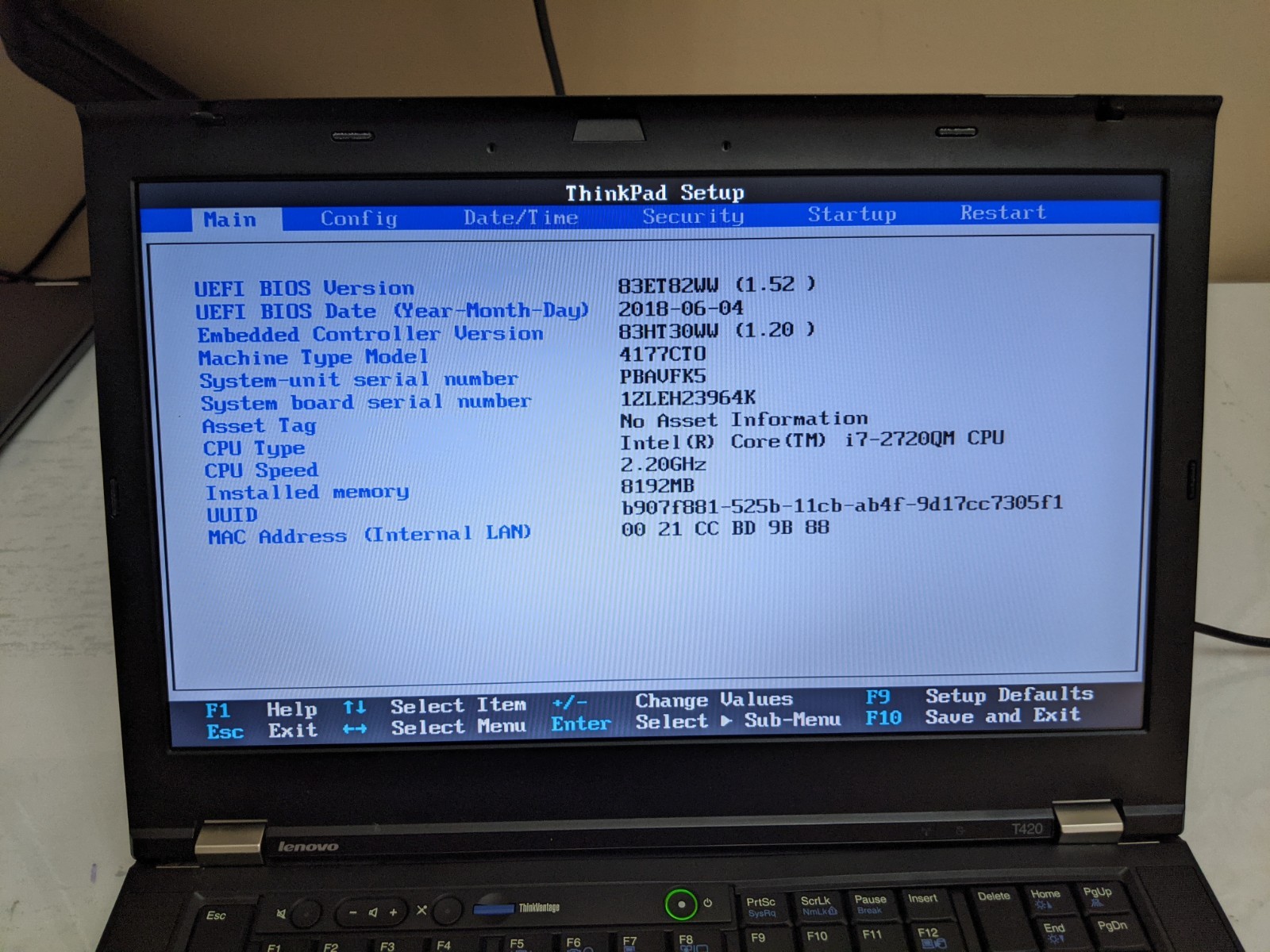 Lenovo ThinkPad T420 Quad Core i7 2720QM 8GB 250GB SSD Win 10 Pro – Grade A