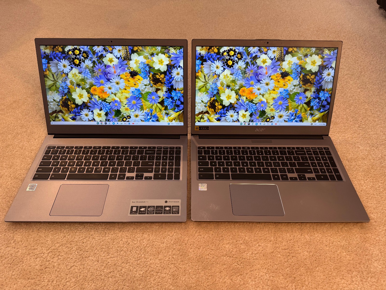 LOT 2 ACER CHROMEBOOK CB715-1W N18Q11 15.6″ TOUCH 128GB/4GB INTEL CORE i3-8130U