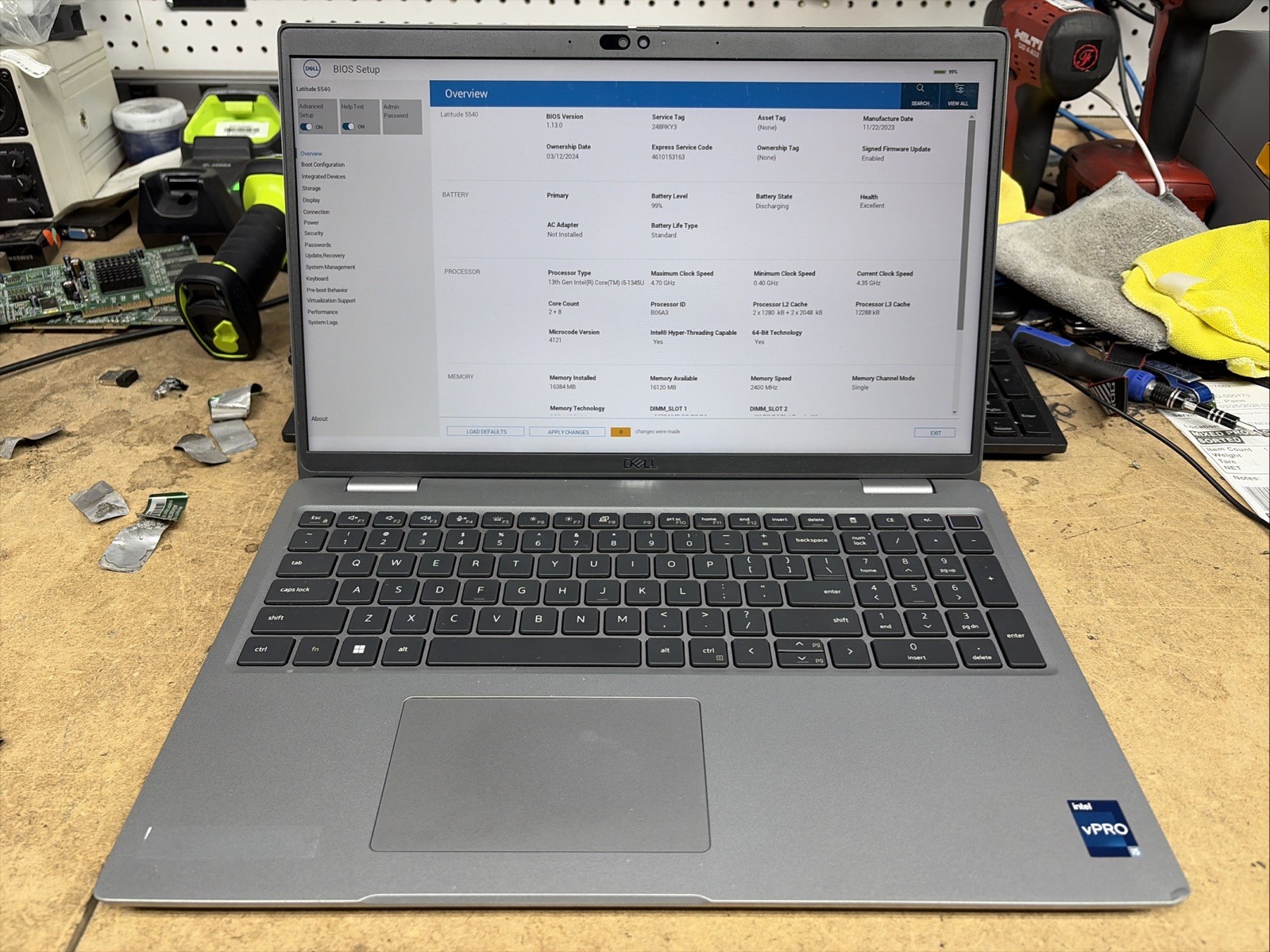Dell Latitude 5540 Laptop | Core i5-1345U @ 3.5GHz, 16GB RAM, 512GB SSD *Parts*
