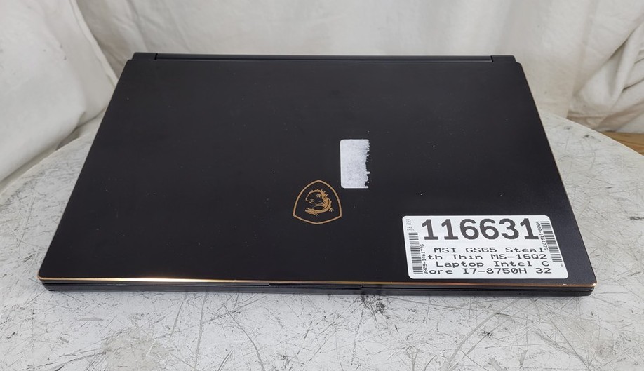 MSI GS65 Stealth Thin MS-16Q2 Laptop Intel Core I7-8750H 32GB SEE NOTES
