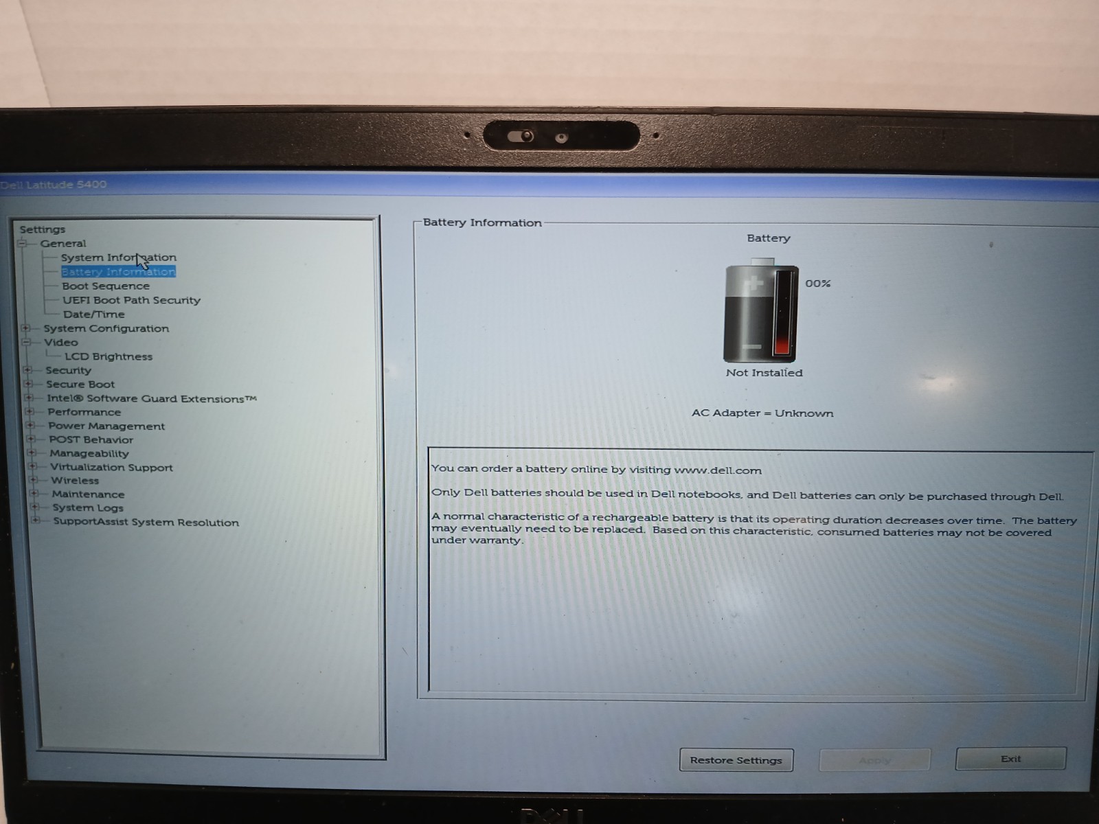 Dell Latitude 5400 i5-8365U 8GB RAM No SSD/HDD/OS! *READ* #97