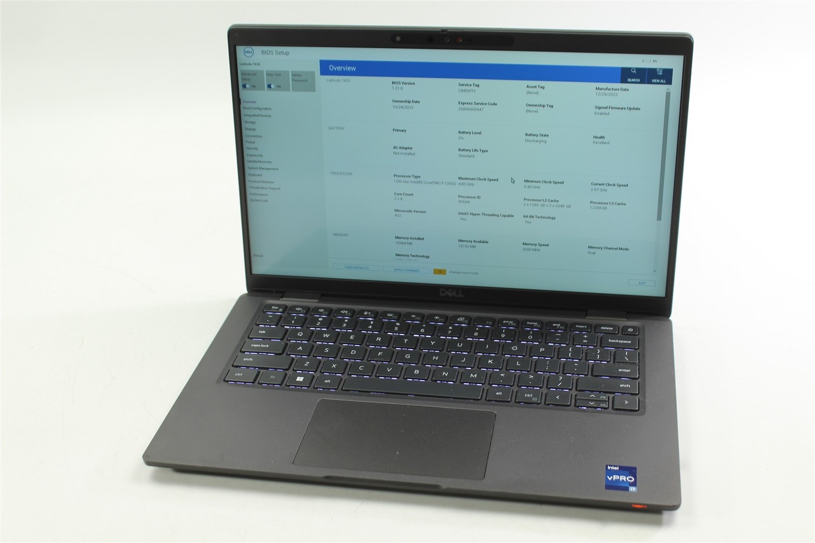 Dell Latitude 7430 14″ FHD Touch i7-1265U 1.8GHz 256GB SSD 16GB RAM W11P