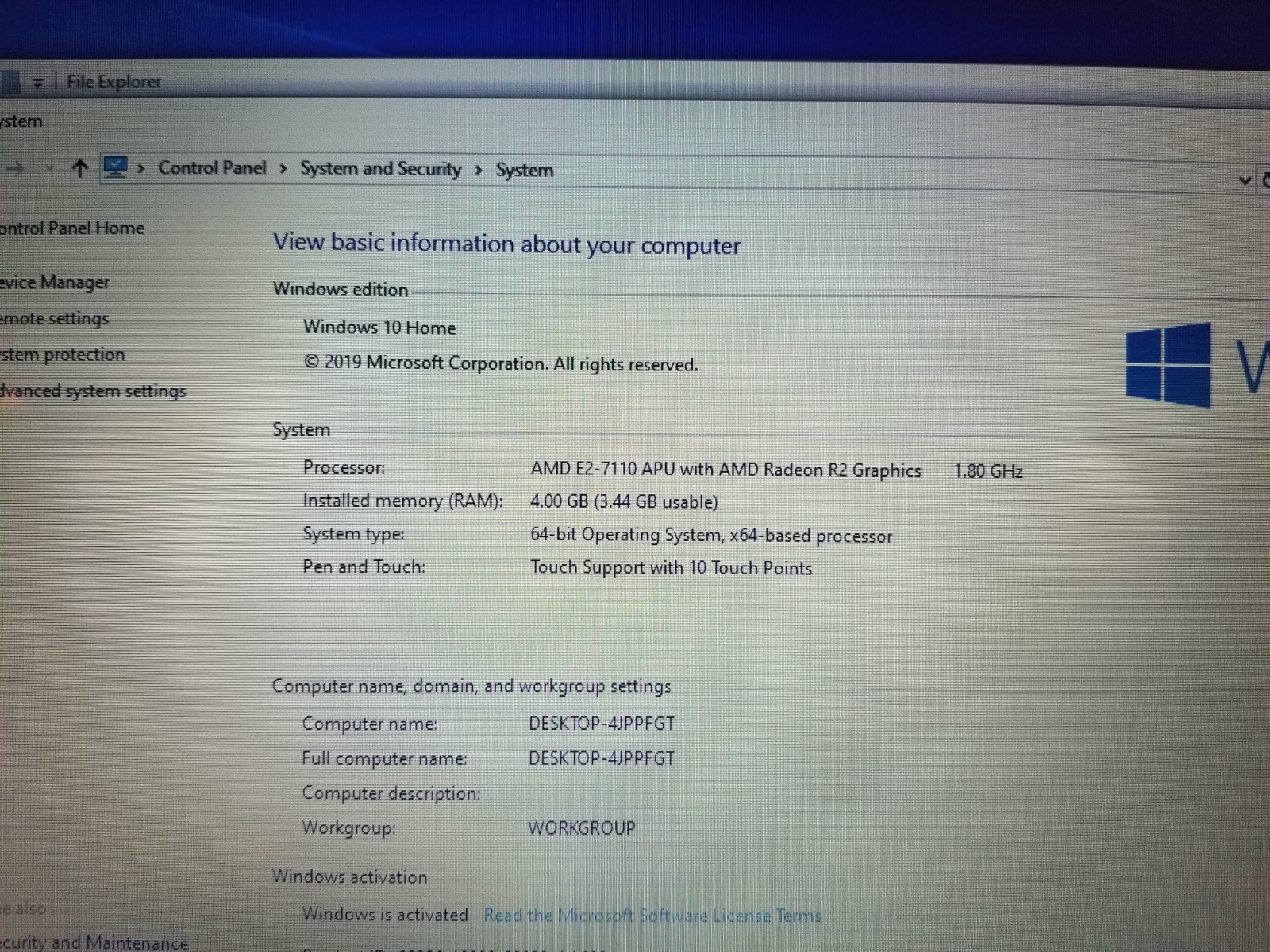 Dell Inspiron 15 5555, AMD E2-7110 , 4GB RAM, 1TB HDD, Win 10 GOLD *PLEASE READ