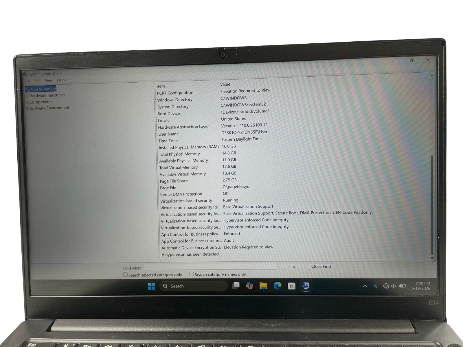 Lenovo ThinkPad E14 Gen 3 AMD Ryzen 7 5700U 1801Mhz 16GB RAM 500GB NVMe W. 11P