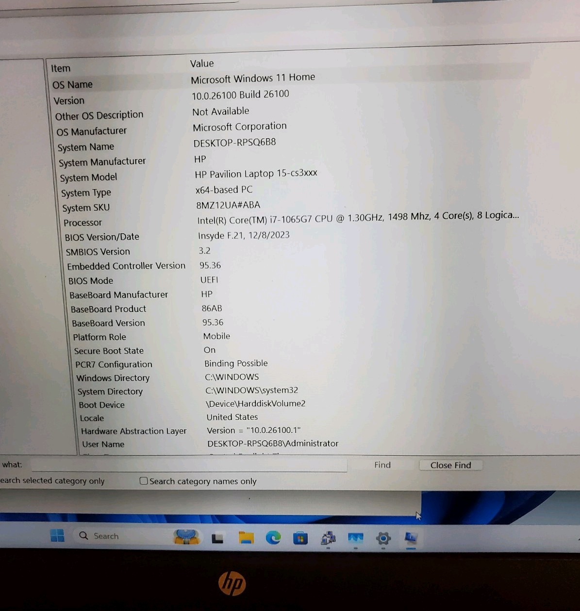 HP Pavilion 15-CS/i7-1065G7/12GB RAM/128GB NVMe/1TB HDD/Passed Hardware Tests