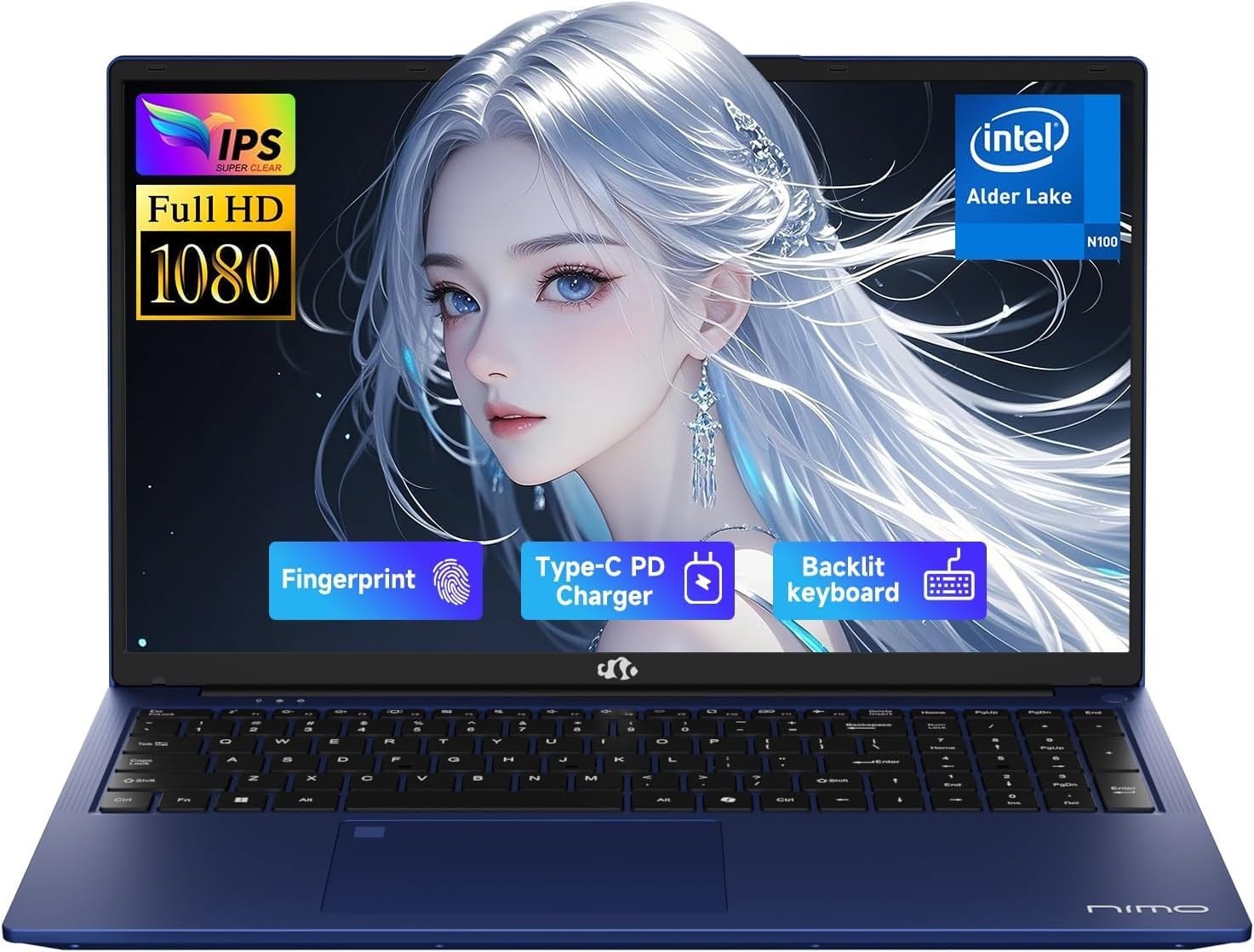 NIMO 17.3″ FHD IPS Student Laptop 4GB RAM 128GB SSD, Pentium 4 Cores N100