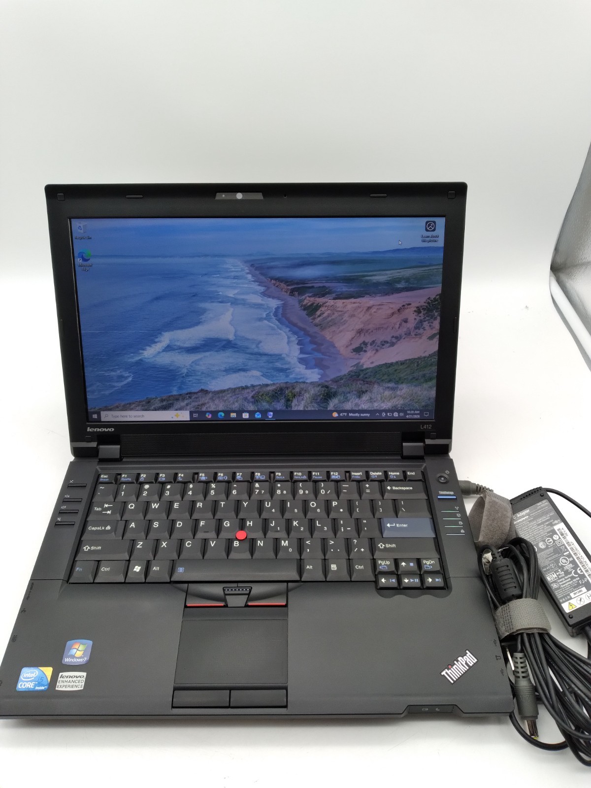 Lenovo ThinkPad L412 14in Intel M520 @ 2.4GHz 6GB RAM 160GB HDD Win 10 Pro