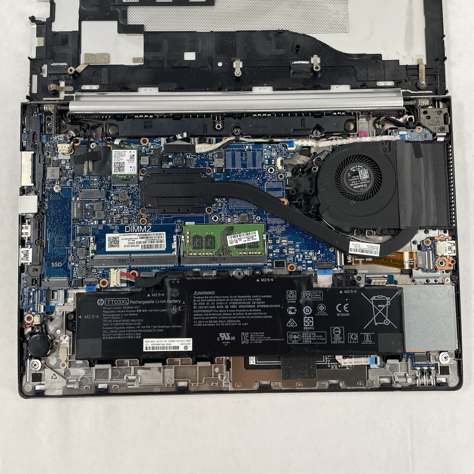 HP EliteBook 850 G6 15.6″ i5-8365U 1.60 GHz 8 GB RAM No SSD/OS/AC – No Keyboard