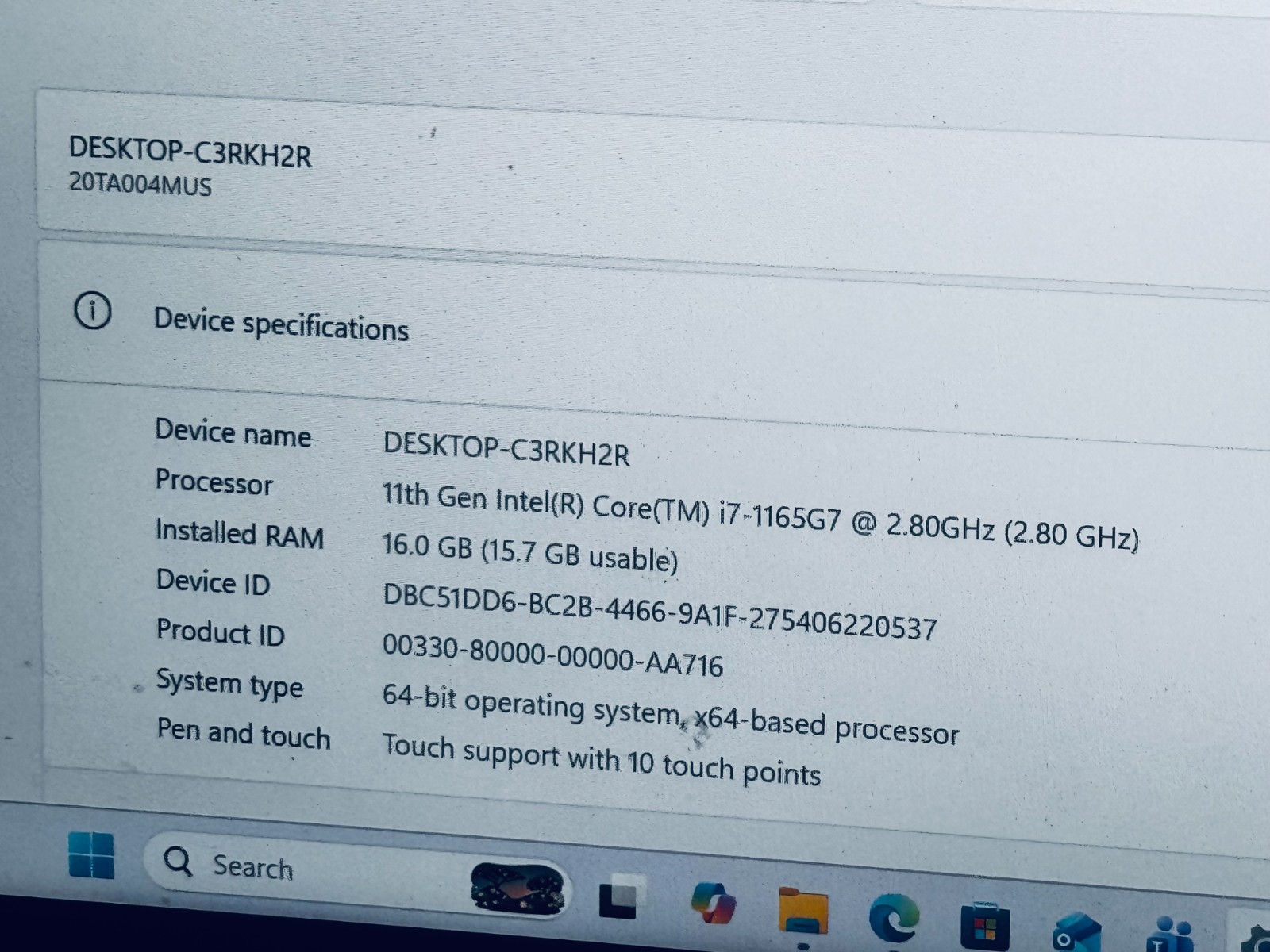 Lenovo ThinkPad E14 Touch Laptop-11th Gen. Intel i7 1165G7-16GB RAM-256GB WIN 11