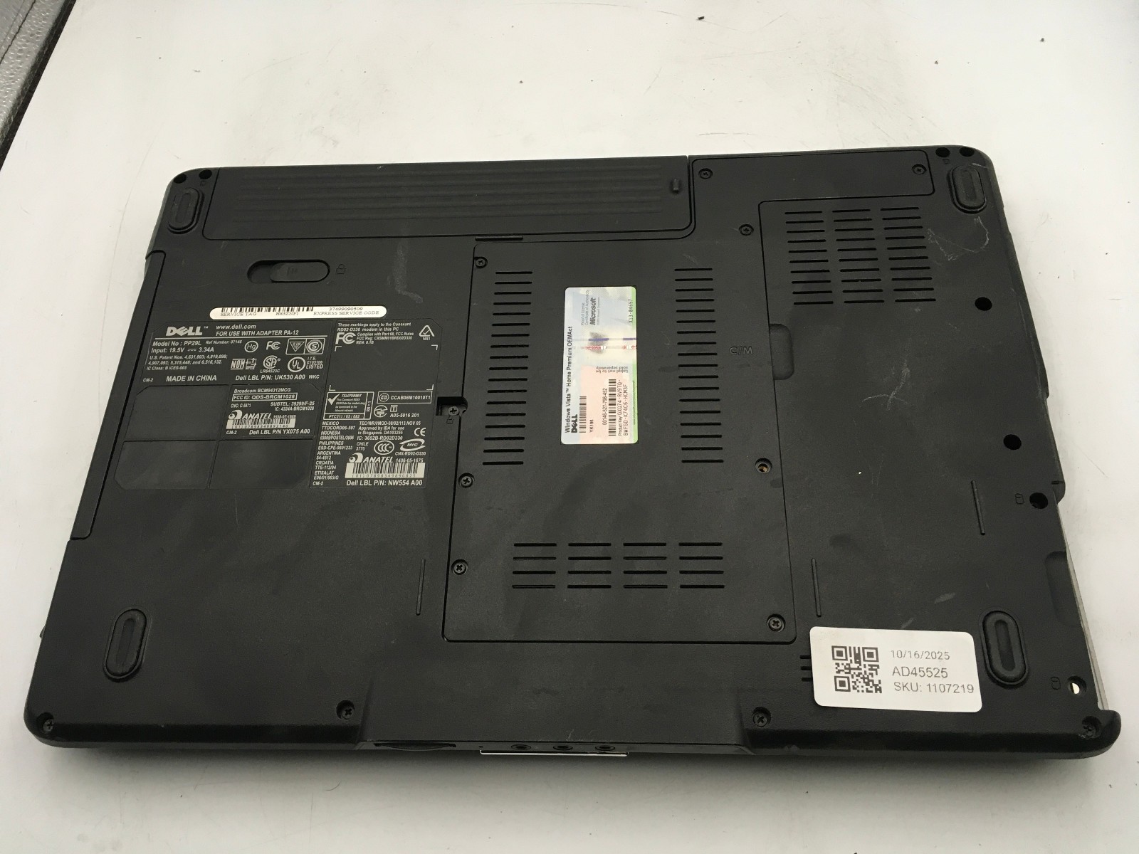DELL INSPIRON 1525 – BOOTS TO BIOS – INTEL CORE 2 DUO – 2GB RAM – READ DESC – BB