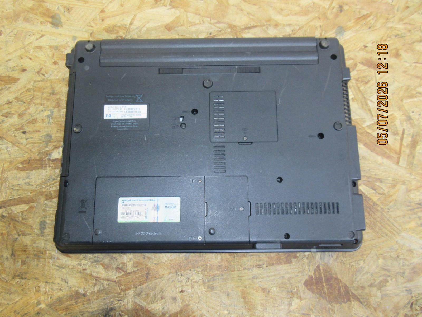 HP Compaq 6730s Intel Core 2 Duo P8400 @ 2.26GHz 4GB RAM NO HDD/SDD/BATTERY/OS.