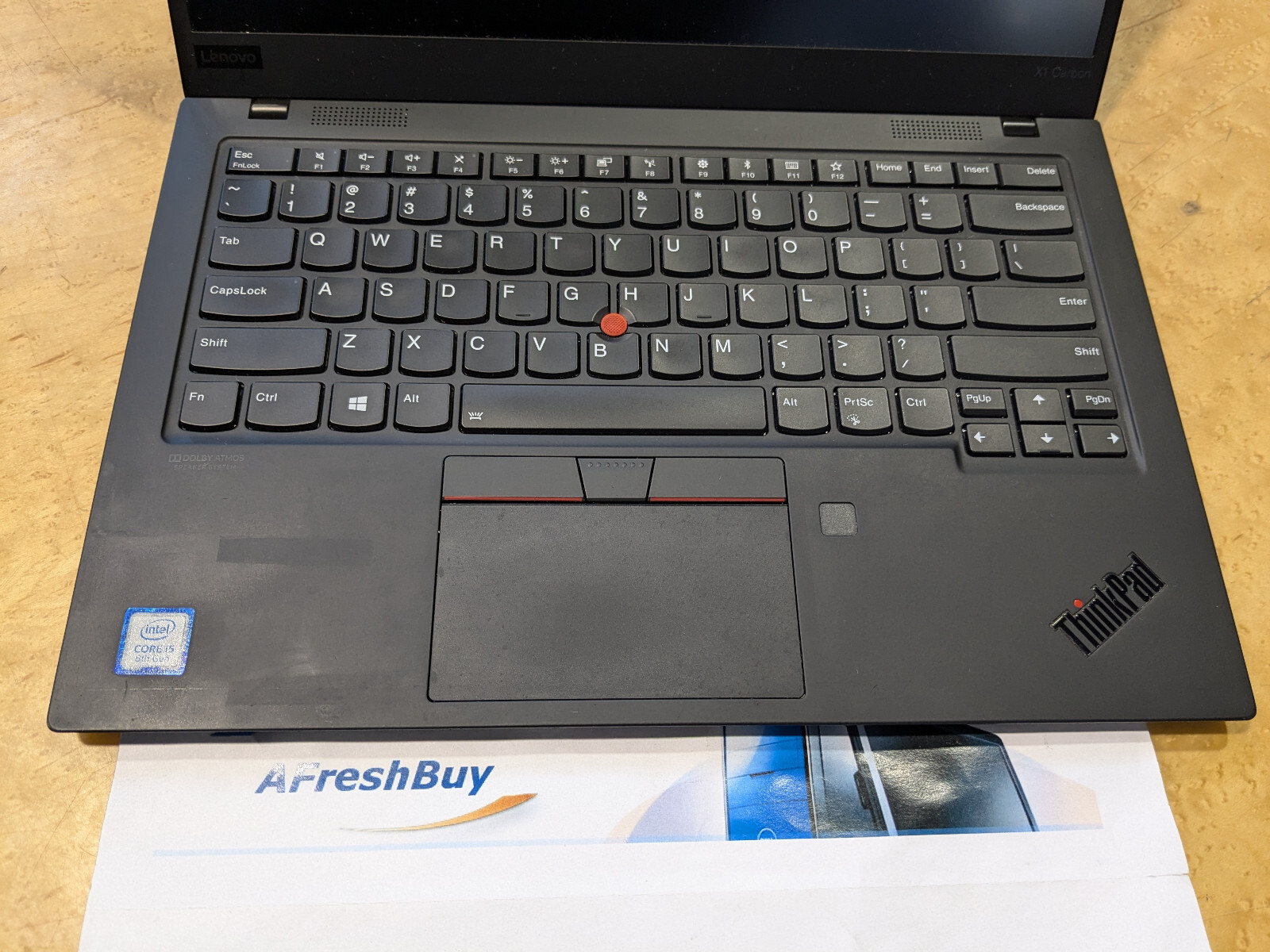 Lenovo ThinkPad X1 Carbon 7th Gen i5-8265U 1.6Ghz 8GB Ram 256GB SSD No OS/AC