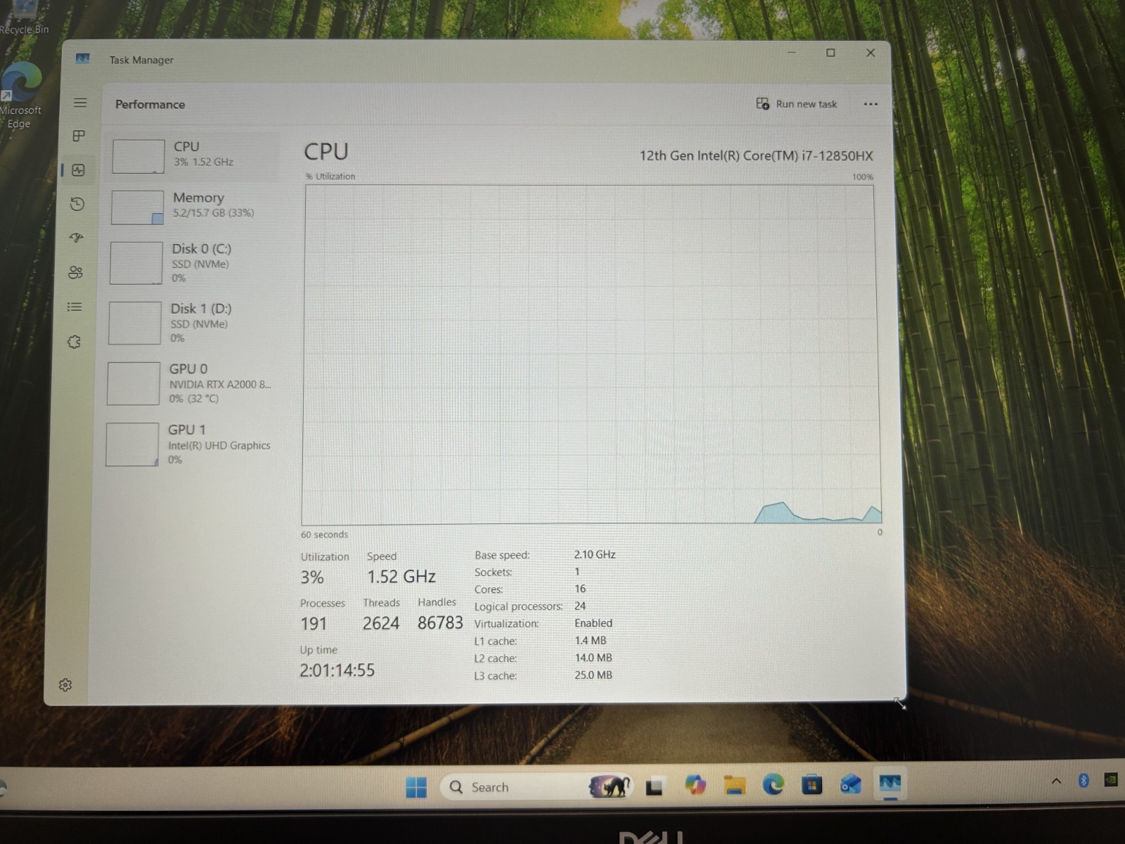 Dell Precision 7670 16″ Core i7-12850HX 16GB RAM 1TB NVMe NVIDIA RTX 2000 Win 11