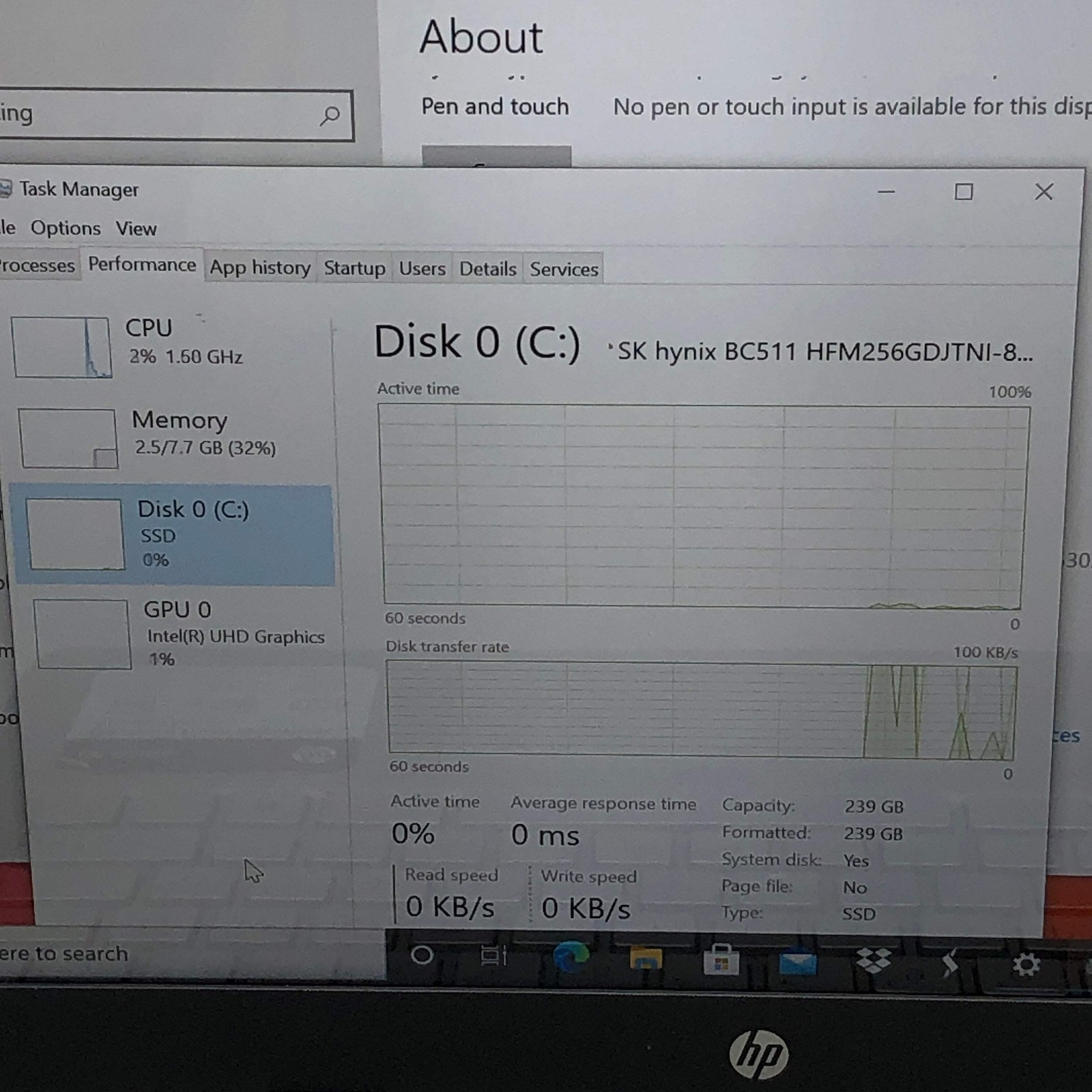 Broken HP Laptop 14-DQ1043CL 14″ i3-1005G1 1.19Ghz 8GB RAM 256GB SSD/ Marks Scre