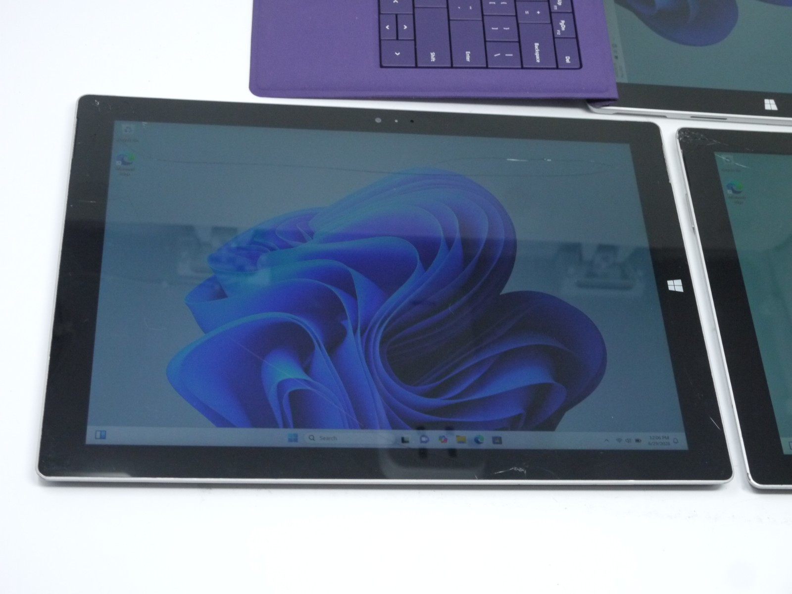 Lot of 3 Microsoft Surface Pro 3 12″ 128GB & 256GB Tablets – Working But Read