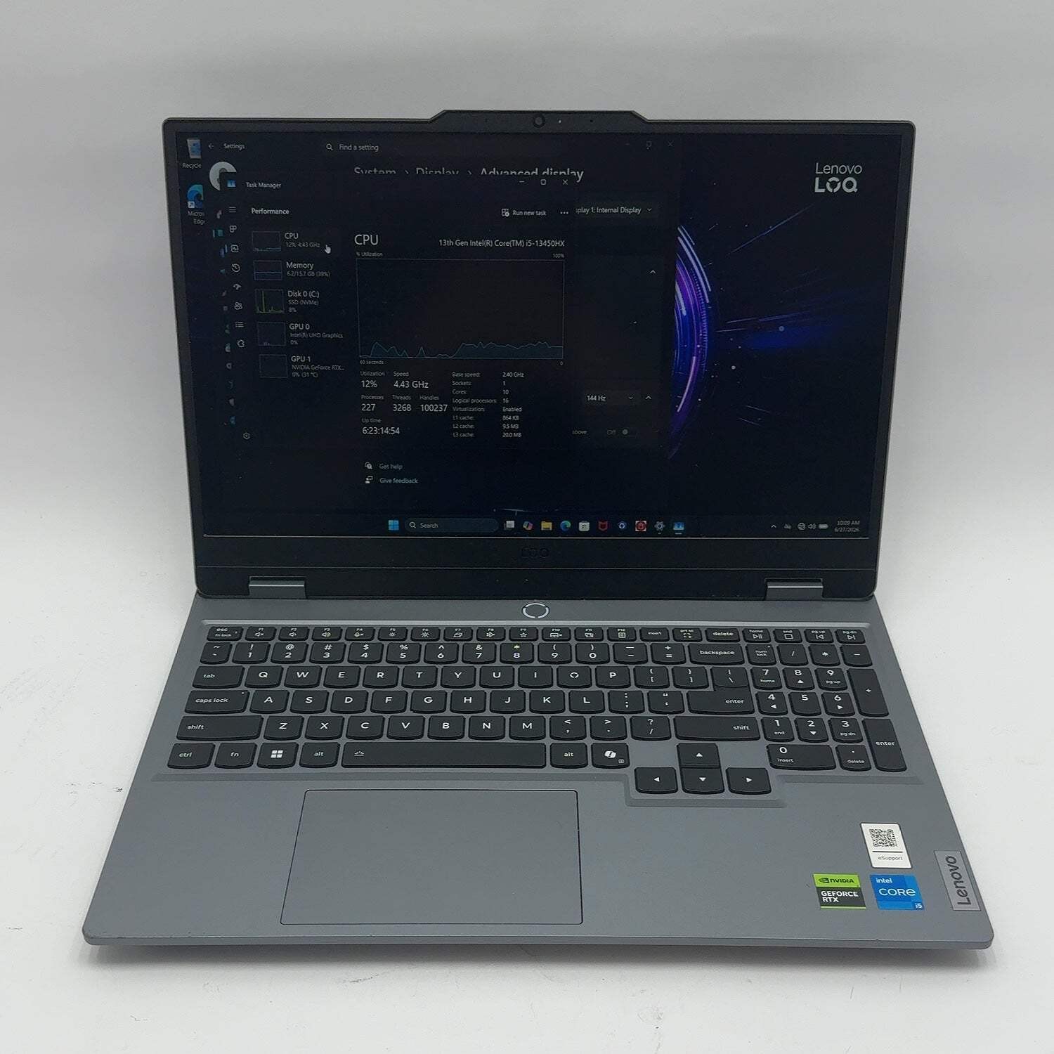 Lenovo LOQ 15 15IRX10 15.6″ i5-13450HX 2.4GHz 16GB RAM 500GB SSD RTX 5050