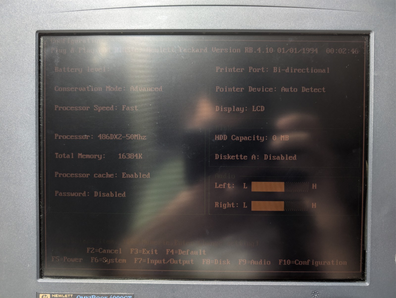 HP OMNIBOOK 4000CT | 486DX2-50Mhz | 16MB RAM | NO HDD Vintage Computing RARE