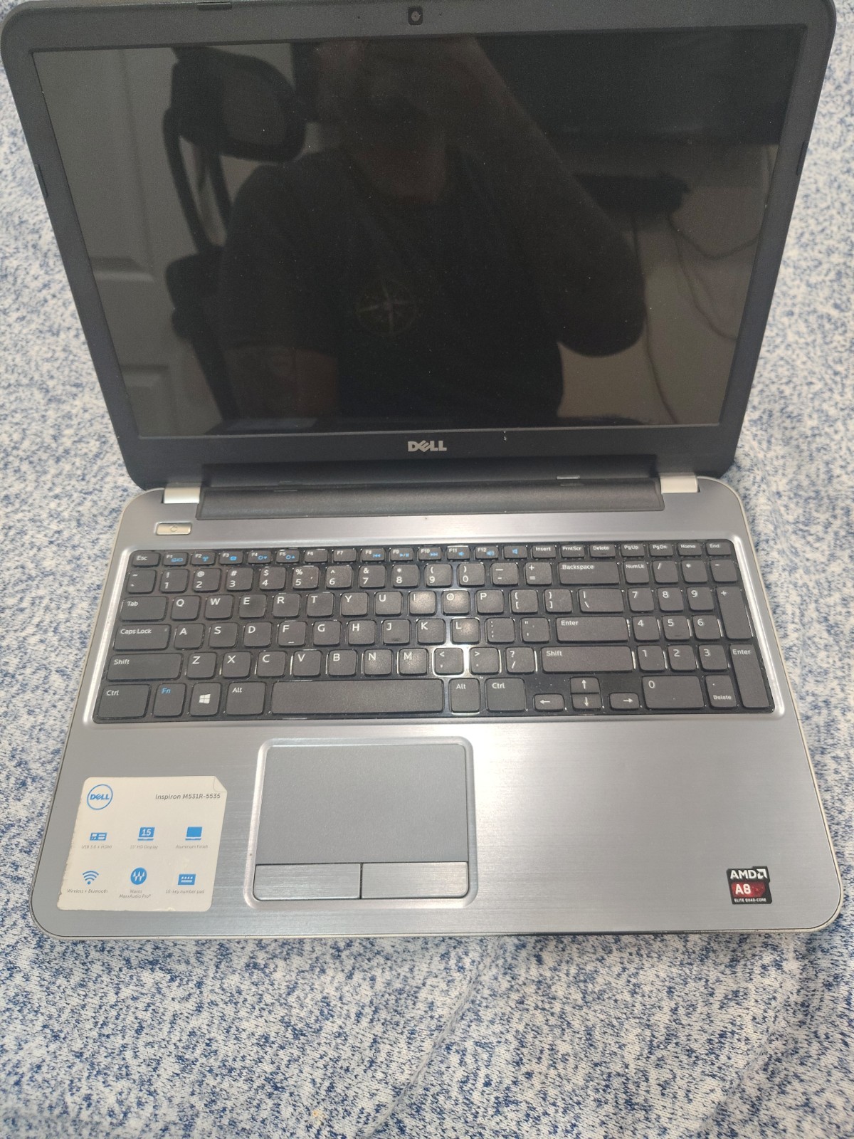 DELL Inspiron M531R-5535 laptop with power supply