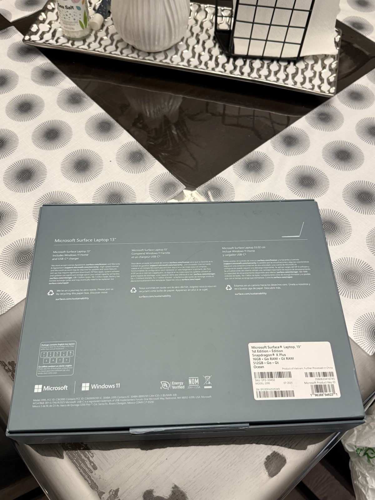 Microsoft Surface Laptop 13″ Snapdragon X Plus 16GB 512GB Touch, Ocean 2025