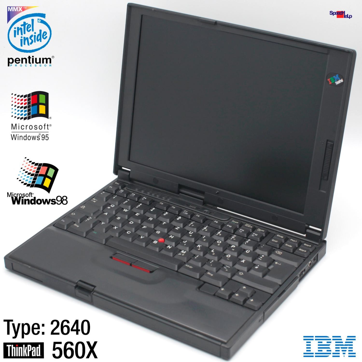 NOTEBOOK IBM THINKPAD 560X PENTIUM MMX 4GB 32MB LAPTOP WINDOWS 95 2640700 2640