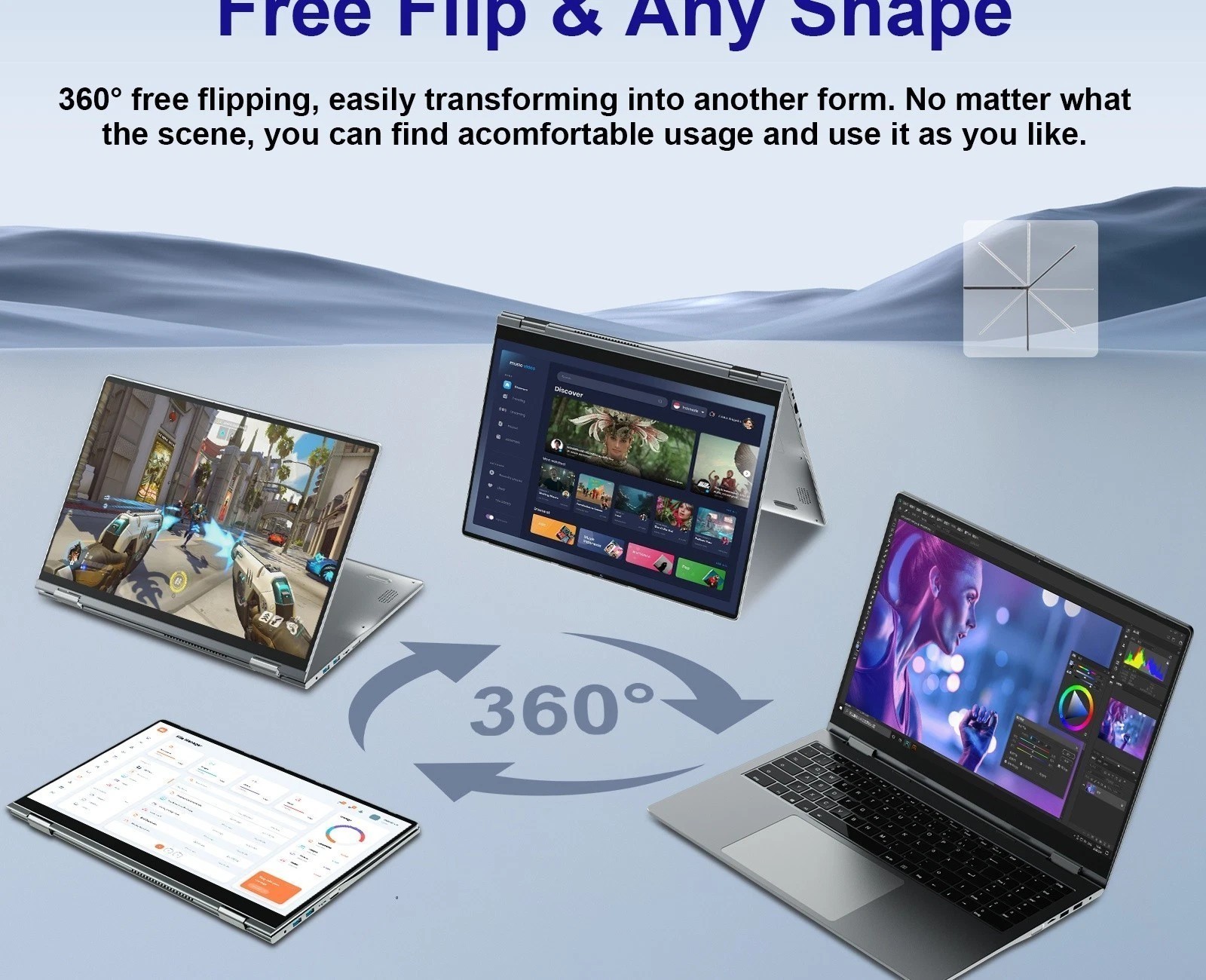 jumper 16/17.6″ Laptop 256GB 640GB 1024GB SSD N95 N5095 CPU Window 11 Office 365
