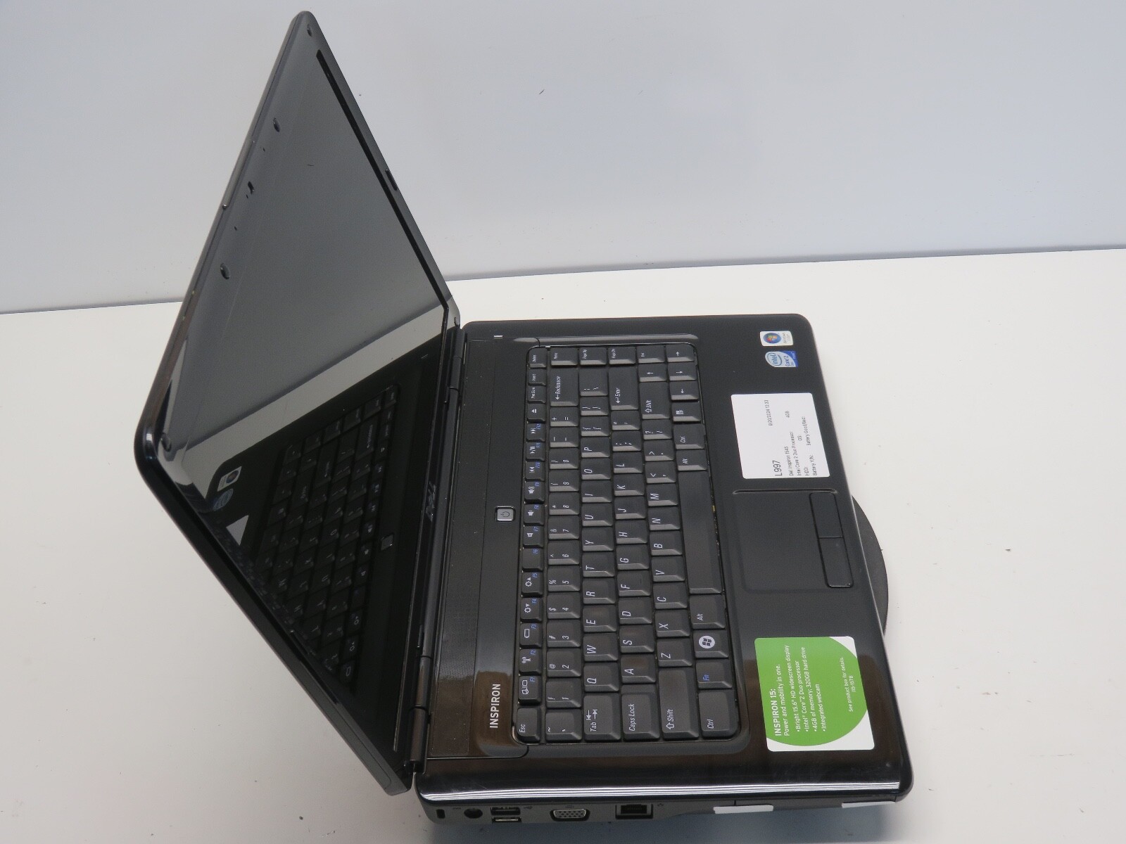 Dell Inspiron 1545 Intel Core 2 Duo T6400 2.00GHz 4GB 500 GB WIN XP No BAT