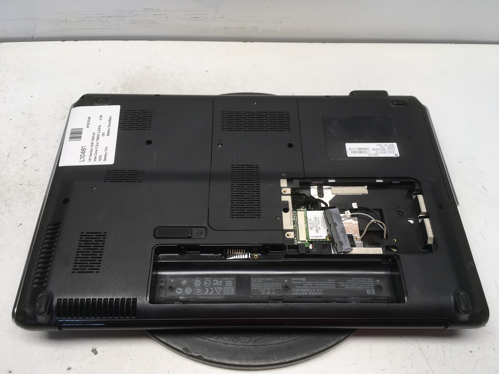 HP Pavilion DV6-1350US Intel Core 2 Duo T6600 2.2GHz 4 GB NO HDD No Batt