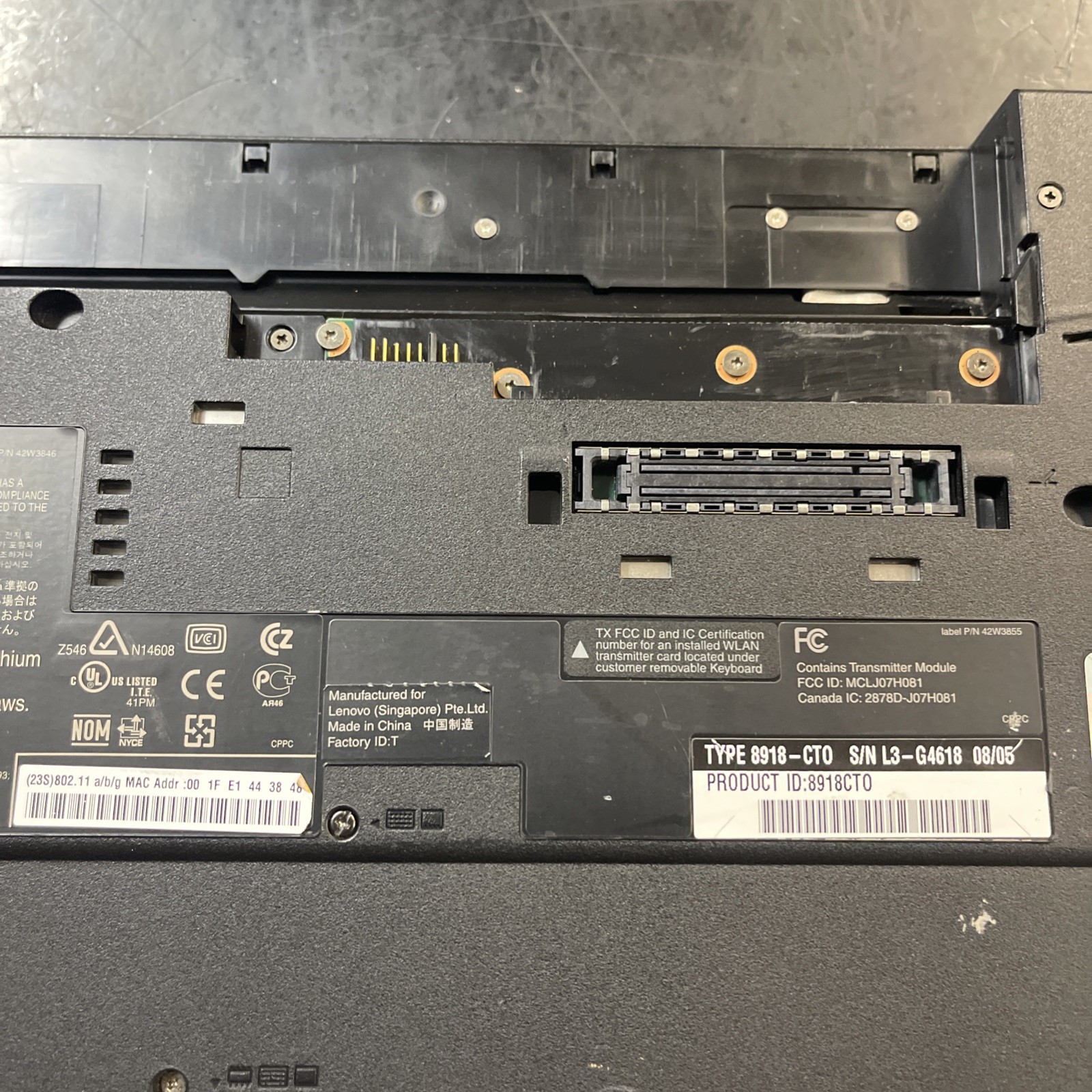 Lenovo ThinkPad R61 15″ Laptop Intel Celeron 540-Missing battery