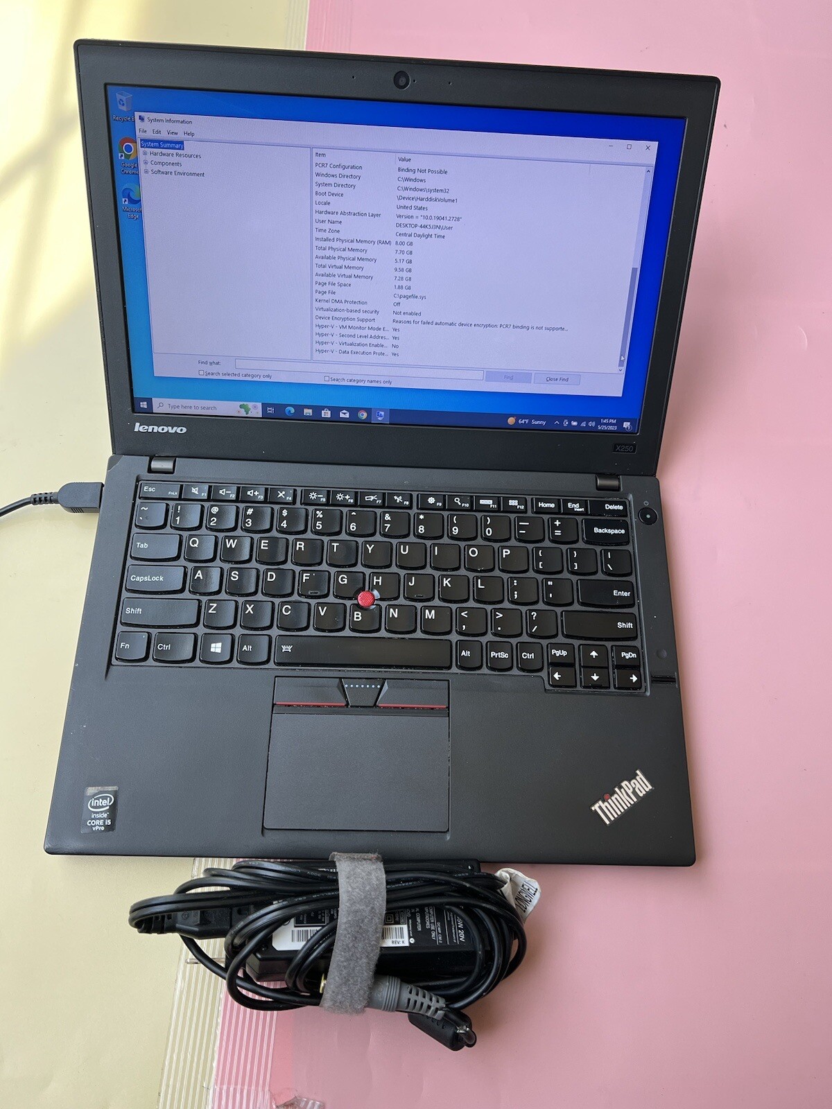 Lenovo Thinkpad X250 Core i5-5300U 8GB 500GB HDD WEBCAM BACKLIT BLUETOOTH