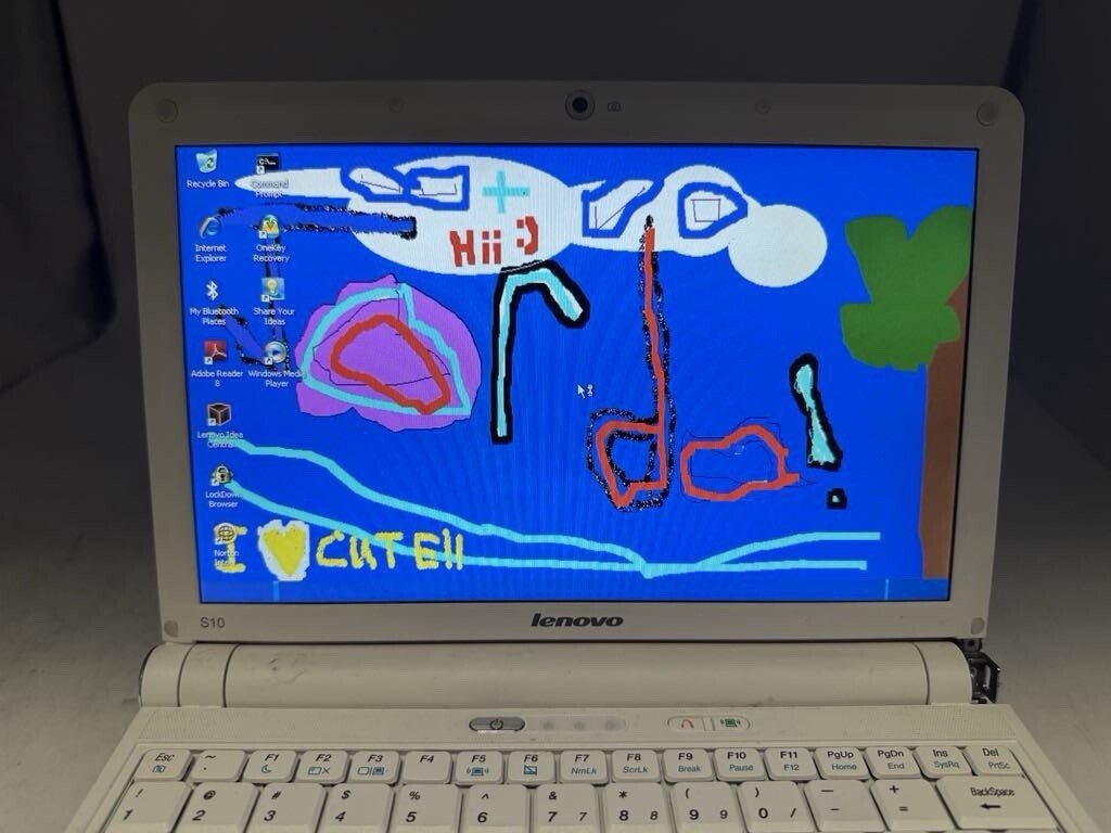 Lenovo IdeaPad S10 4231 Red Powers on , Partially Tested NO POWER SUPPLY