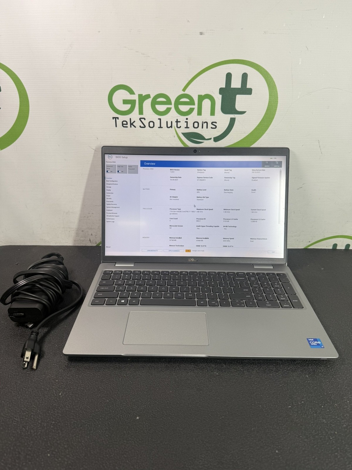 Dell Precision 3560 i7-1185G7 32GB 1TB SSD NVIDIA Quadro T500 Mobile – READ