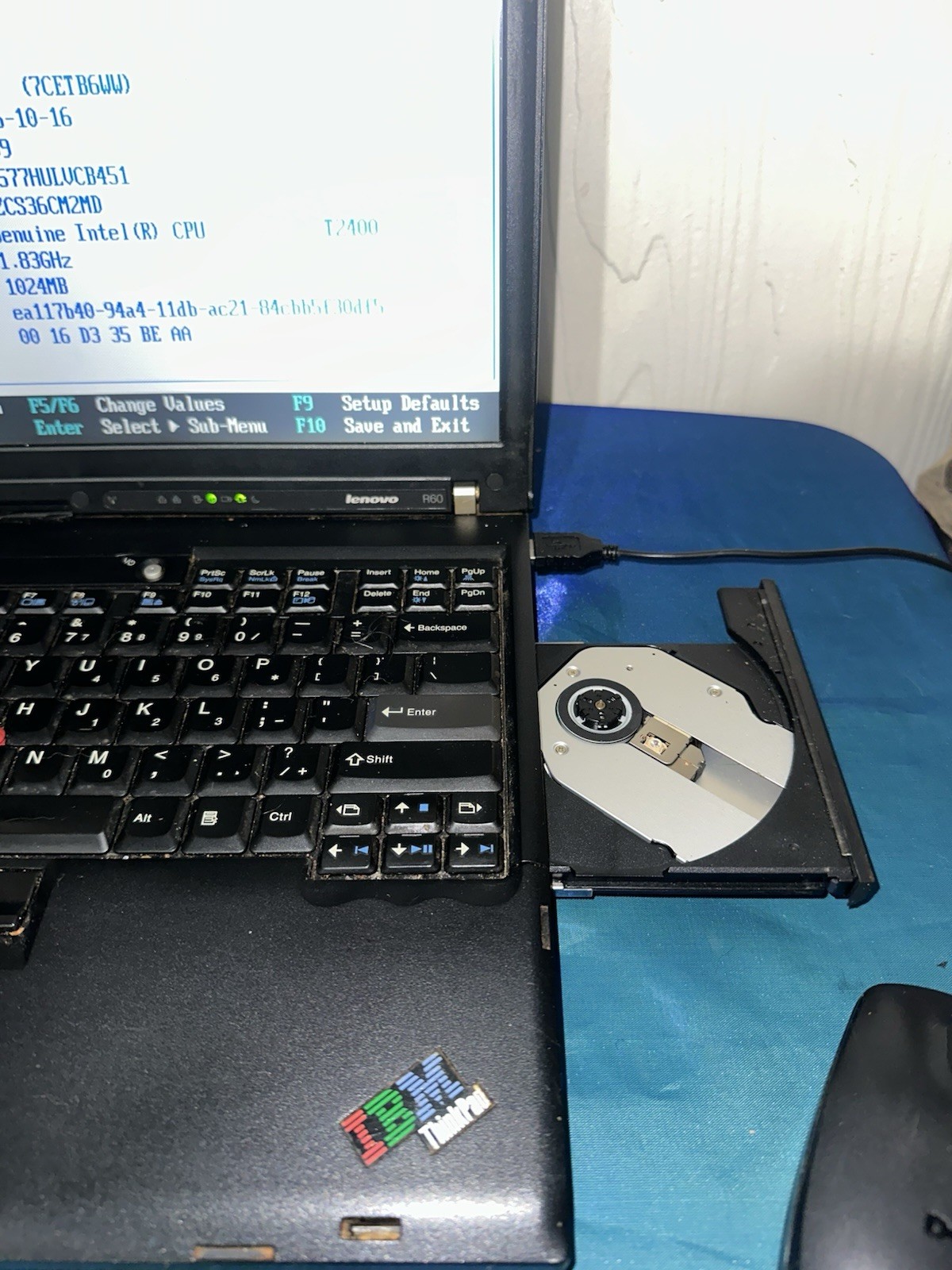 IBM ThinkPad Lenovo Type 9457 WinXP Laptop 1.83GHz 1GB RAM w/Charger Never Used!
