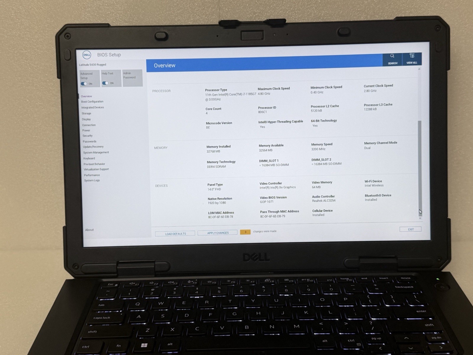 Dell Latitude 5430 Rugged i7 1185G7 – 32GB Ram- 512 GB NVMe – Windows 11 Pro