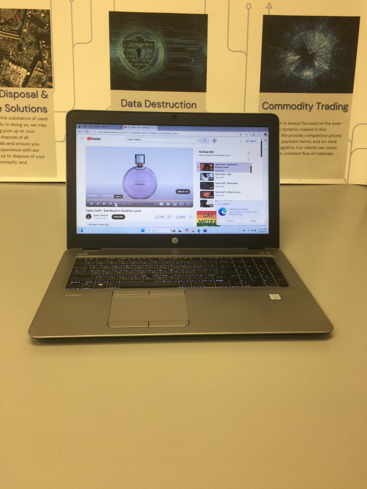 HP EliteBook 850 G3 15.6″ (256GB Core i5 6th gen 2.30GHz 16GB RAM WIN 11 PRO
