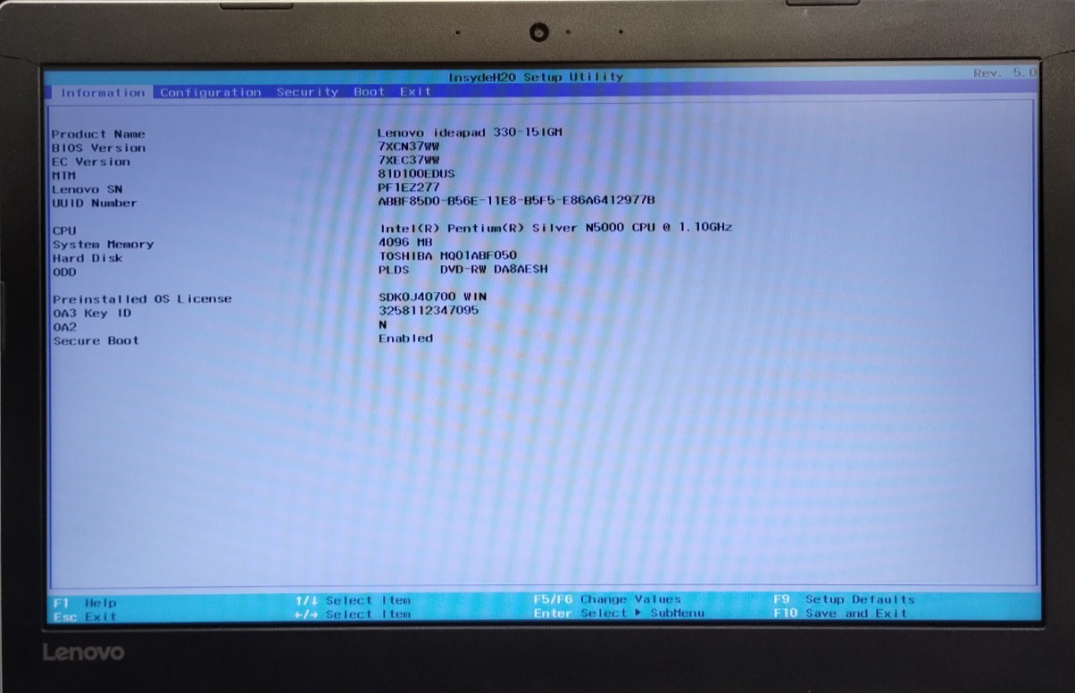Lenovo Ideapad 330-15IGM 15.6″ Laptop Pentium Silver 4GB RAM 500GB W10H H4038